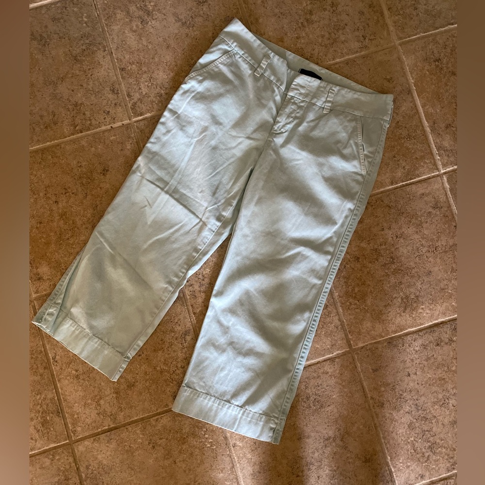 Express - Woman’s (Editor) pastel green color crop pants, Size: 8